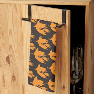 Linge De Cuisine Broom Ride nocturne - motif Halloween sans soudure