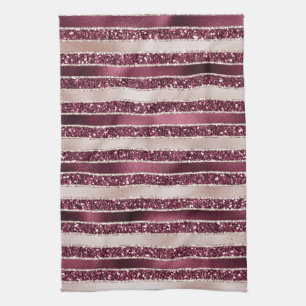 Linge De Cuisine Brousse rose Bourgogne rouge Parties scintillant r