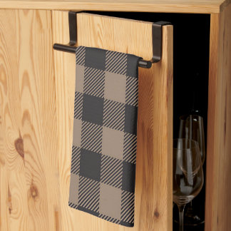 Linge De Cuisine Brown Black En vichy Buffalo Plaid Farming