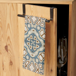 Linge De Cuisine Brown Ochre Turquoise Hip Tribe Art
