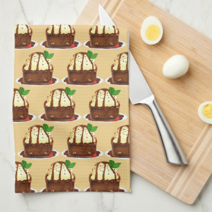 Linge De Cuisine Brownie au chocolat avec glace à la vanille