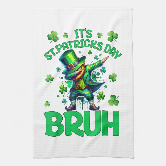 Linge De Cuisine Bruh la Saint-Patrick (Vertical)