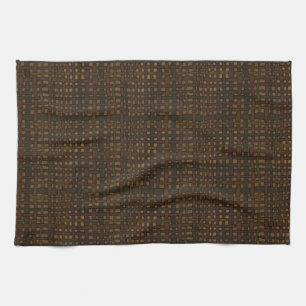 Linge De Cuisine Brûlure rustique foncée avec éclat doré