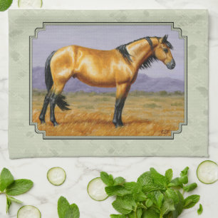 Linge De Cuisine Buckskin Horse Mustang Stallion