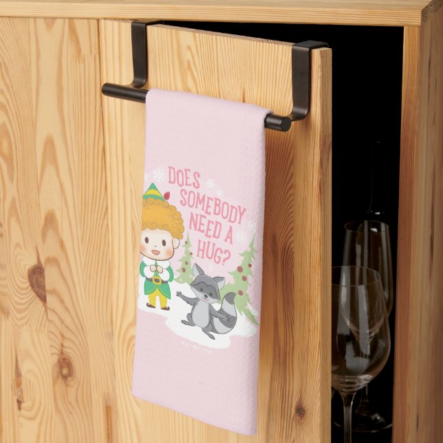 Linge De Cuisine Buddy l'Elfe Quelqu'un a besoin d'un câlin ? (Pliage en tiers)