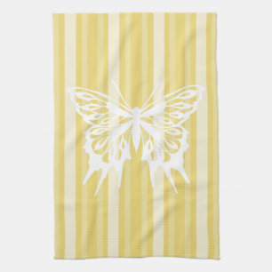 Linge De Cuisine Buff Victorian Stripe avec Papillon