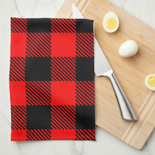 Linge De Cuisine Buffalo Check Rouge et Noir Lumberjack Plaid Decor
