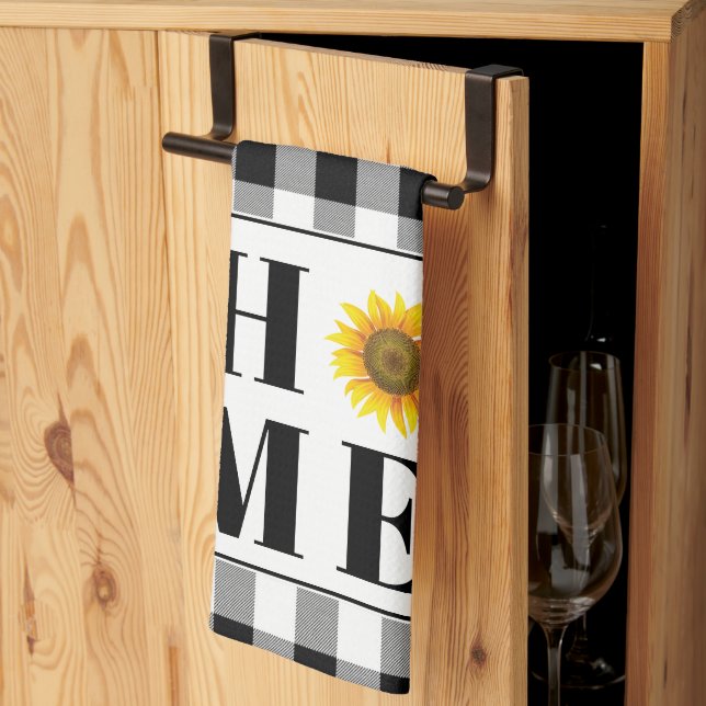 Linge De Cuisine Buffalo check tournesol "Accueil" (Pliage en tiers)