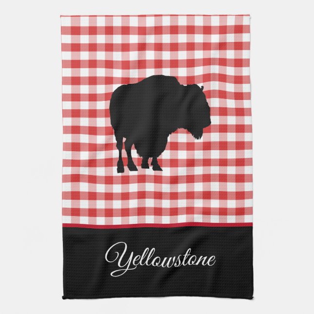 Linge De Cuisine Buffalo de Serviette-Yellowstone de cuisine (Vertical)
