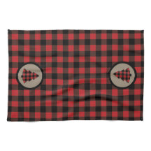 Buffle noir rouge Plaid Christmas Tree