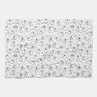 Linge De Cuisine Bull Terrier Amoureux des chiens Motif sans coutur