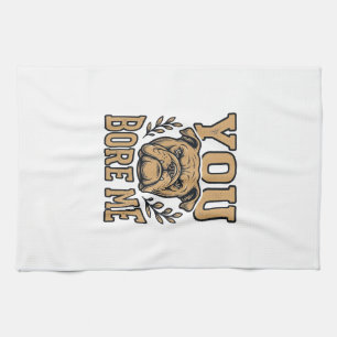 Linge De Cuisine Bulldog Vintage Vous M'ennuyez Dessin De Chien Drô