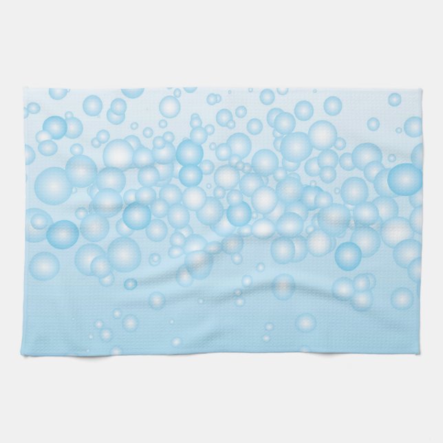Linge De Cuisine Bulles bleues de Bath (Horizontal)