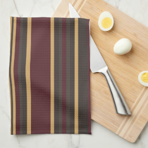 Linge De Cuisine Burgundy Gold