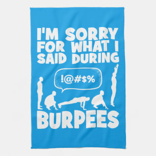 Linge De Cuisine BURPEES - Séance d'entraînement drôle de nouvea
