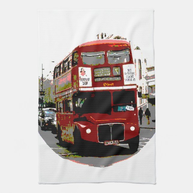 Linge De Cuisine Bus Rouge de Londres (Vertical)