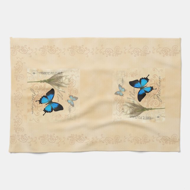 Linge De Cuisine Butterfly Papillon Kitchen Towel - Desert Bloom (Horizontal)