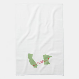 Linge De Cuisine CA aux coeurs de ~ de manganèse a relié la