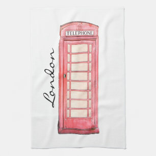 Linge De Cuisine Cabine de téléphone britannique rouge - serviett