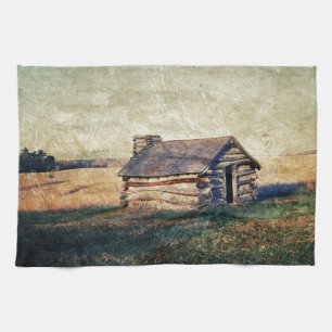 Linge De Cuisine Cabine rural de pays occidental de prairie de