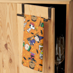 Linge De Cuisine cacahuètes   Happy Halloween Motif