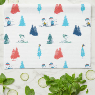 Linge De Cuisine cacahuètes   Ski d'hiver Motif des pistes