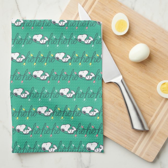 Linge De Cuisine cacahuètes | Snoopy Ho Ho Ho Noël Motif (Quart Plié)