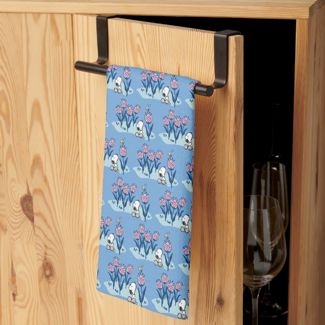 Linge De Cuisine cacahuètes | Snoopy & Woodstock Flower Garden (Pliage en tiers)