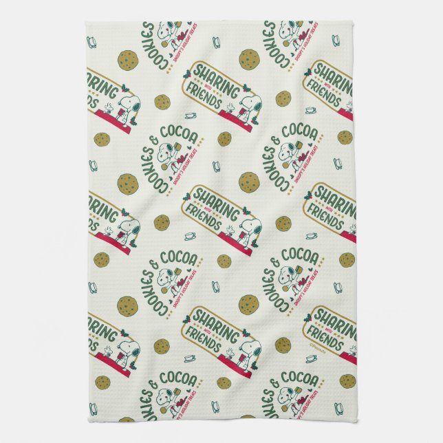 Linge De Cuisine cacahuètes | Snoopy & Woodstock Motif de cacao cha (Vertical)