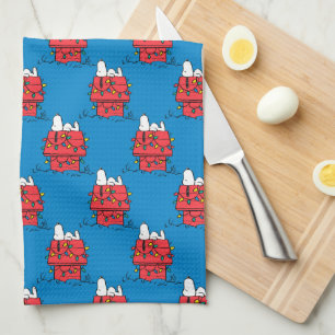 Linge De Cuisine cacahuètes   Snoopy's Dog House With Lights