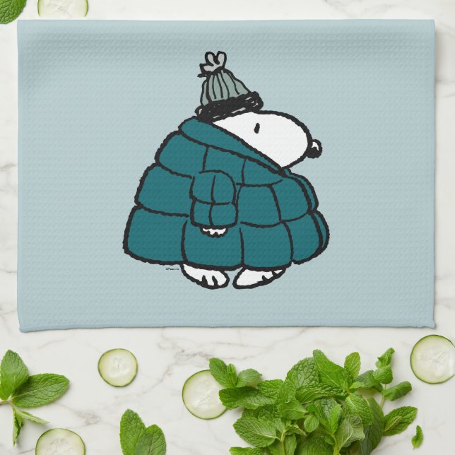 Linge De Cuisine cacahuètes | Veste Snoopy Winter Puffer (Plié)