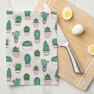 Linge De Cuisine Cactus Motif Succulent