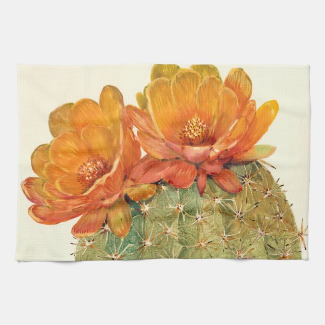 Linge De Cuisine Cactus Orange Blossoms (Horizontal)