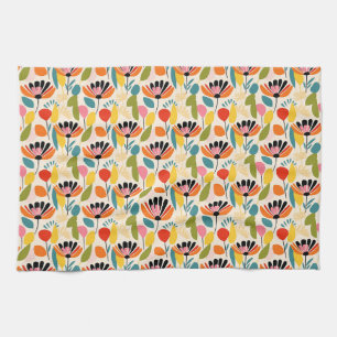 Linge De Cuisine Cadeau d'anniversaire Fleur Colorée Sans Couture