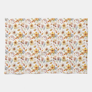 Linge De Cuisine Cadeau d'anniversaire Floral automnal aquarelle