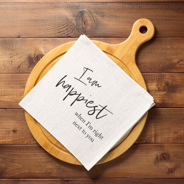 Linge De Cuisine Cadeau de citation romantique noire tendance (Créateur téléchargé)