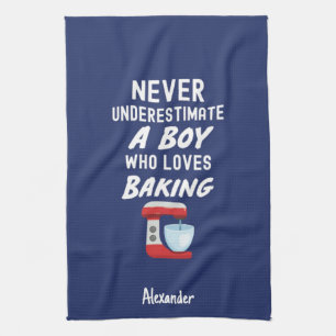 Linge De Cuisine Cadeau de cuisson bleu marine mignon pour garçons