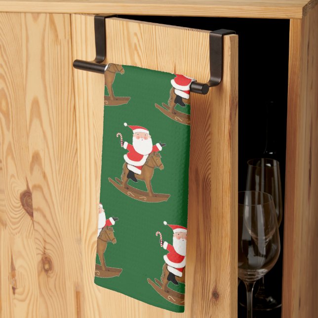 Linge De Cuisine Cadeau de Noël équestre (Pliage en tiers)