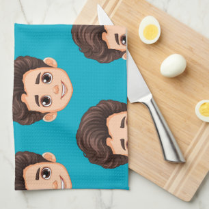 Linge De Cuisine Cadeau de pâtisserie personnalisé avec le visage d