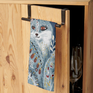 Linge De Cuisine Cadeau de remerciement de chat bohème vintage