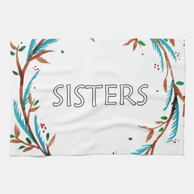 Linge De Cuisine Cadeau de soeurs (Horizontal)