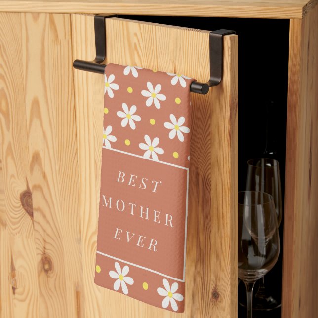 Linge De Cuisine Cadeau personnalisé de fête des mères Daisy person (Pliage en tiers)