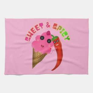 Linge De Cuisine Cadeau personnalisé Glace et Piment Mignons 