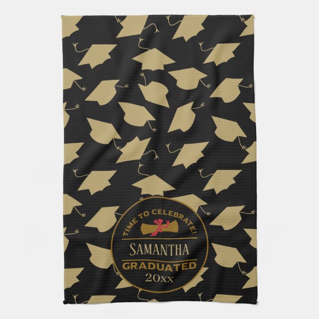 Linge De Cuisine Cadeau personnalisé | Heure De Célébration (Vertical)