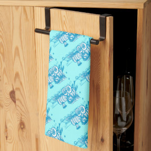 Linge De Cuisine Cadeaux de Baby shower Aqua Blue Choo Choo