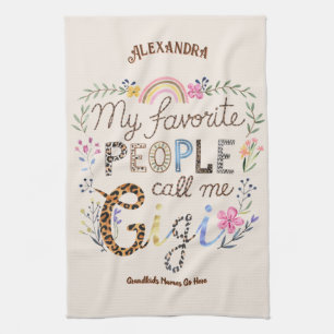 Linge De Cuisine ❤️ Cadeaux GIGI personnalisés Ajouter des noms de