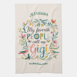 Linge De Cuisine ❤️ Cadeaux GIGI personnalisés Ajouter des noms de