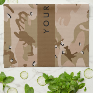 Linge De Cuisine Cailloux de camouflage du désert, Votre nom, Perso