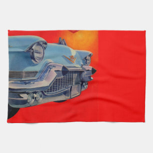 Linge De Cuisine Calandre de Cadillac bleue des années 1950