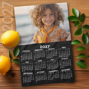 Linge De Cuisine Calendrier 2027 Photo Vue Annuelle Moderne Minimal